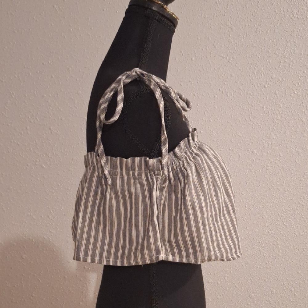 Striped Gray Women's Top - Picture 3 of 10